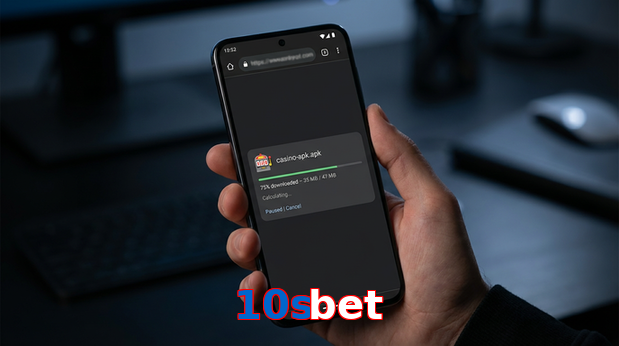 Main screen of 10Sbet apk page for PK players